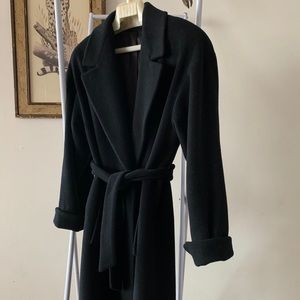 Neiman Marcus Black Cashmere Overcoat